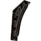 Ekena Millwork Tristan Wrought Iron Bracket, (Triple center brace), Antiqued Warm Silver 2"W x 5 1/2"D x 8"H BKTM02X05X08TTNAWS - alternate 1
